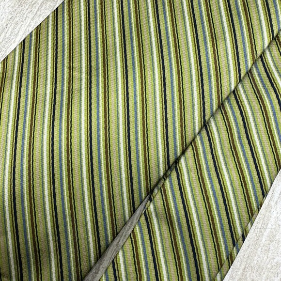 Brooks Brothers Men’s Repp Neck Tie Green Blue Striped Silk Woven Italy USA Made - Picture 1 of 8
